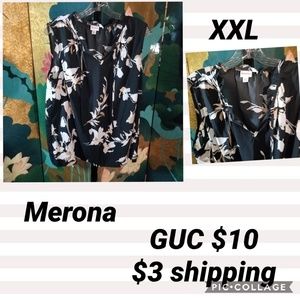 Merona XXL black sleeveless blouse
